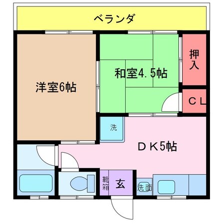 豊岡ハイツの物件間取画像